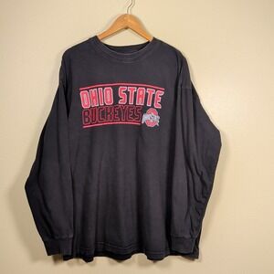 Men's Ohio State Buckeyes 2XL Black Long Sleeve Shirt By Profile Varsity